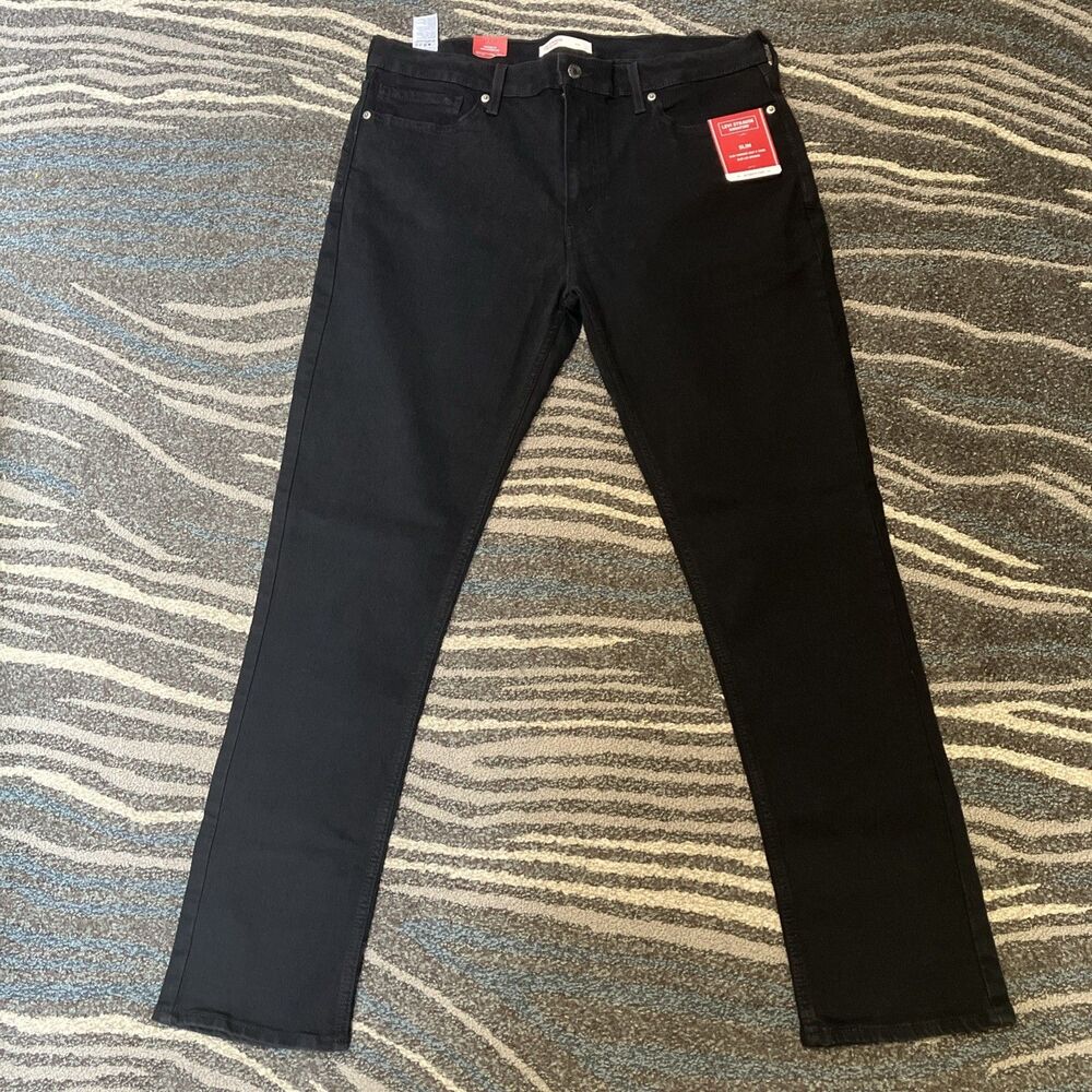 Signature By Levi Strauss Original Slim Jeans Men's Size 38x32 Black NWT